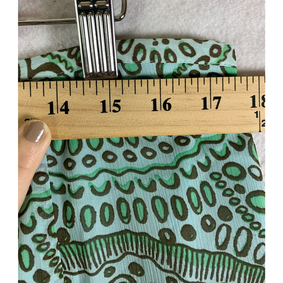 JH Collectible Women Midi Skirt Sz 14 Teal Fairy Feminine Romantic Artsy Chiffon - Picture 6 of 12